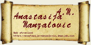 Anastasija Manzalović vizit kartica